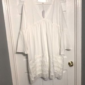 NWT Great white dress with lace embellishments XL
